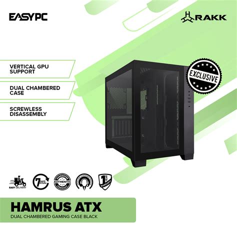 RAKK HAMRUS Gaming PC Case ATX Black – EasyPC.